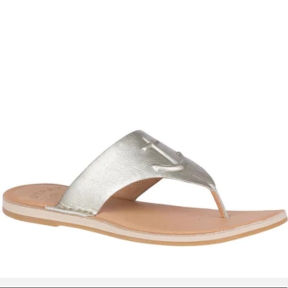 SPERRY Seaport Leather Sandal - Silver - Picture 2 of 7